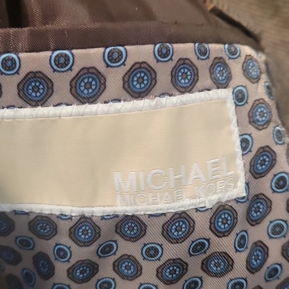 Michael Kors brown wool cashmere sport coat men's 48L